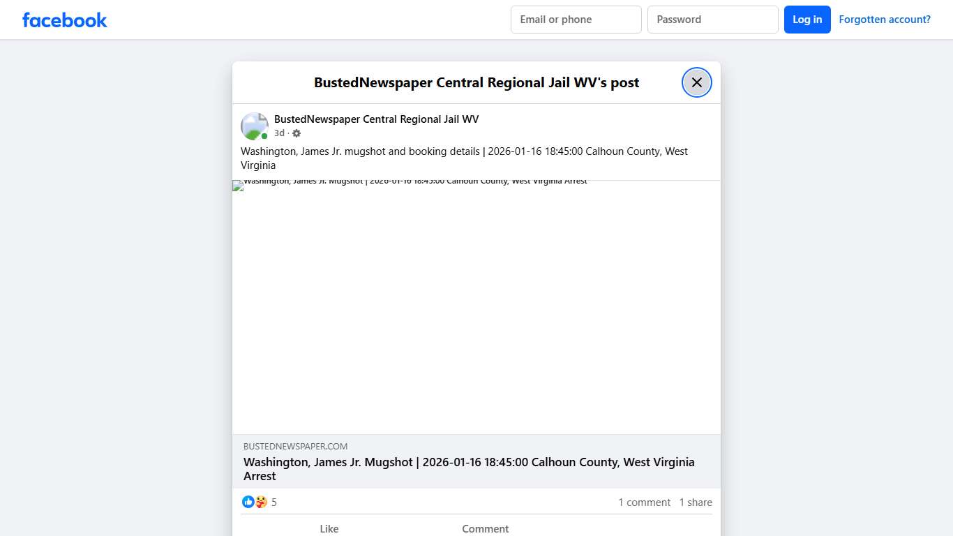 Washington,... - BustedNewspaper Central Regional Jail WV | Facebook
