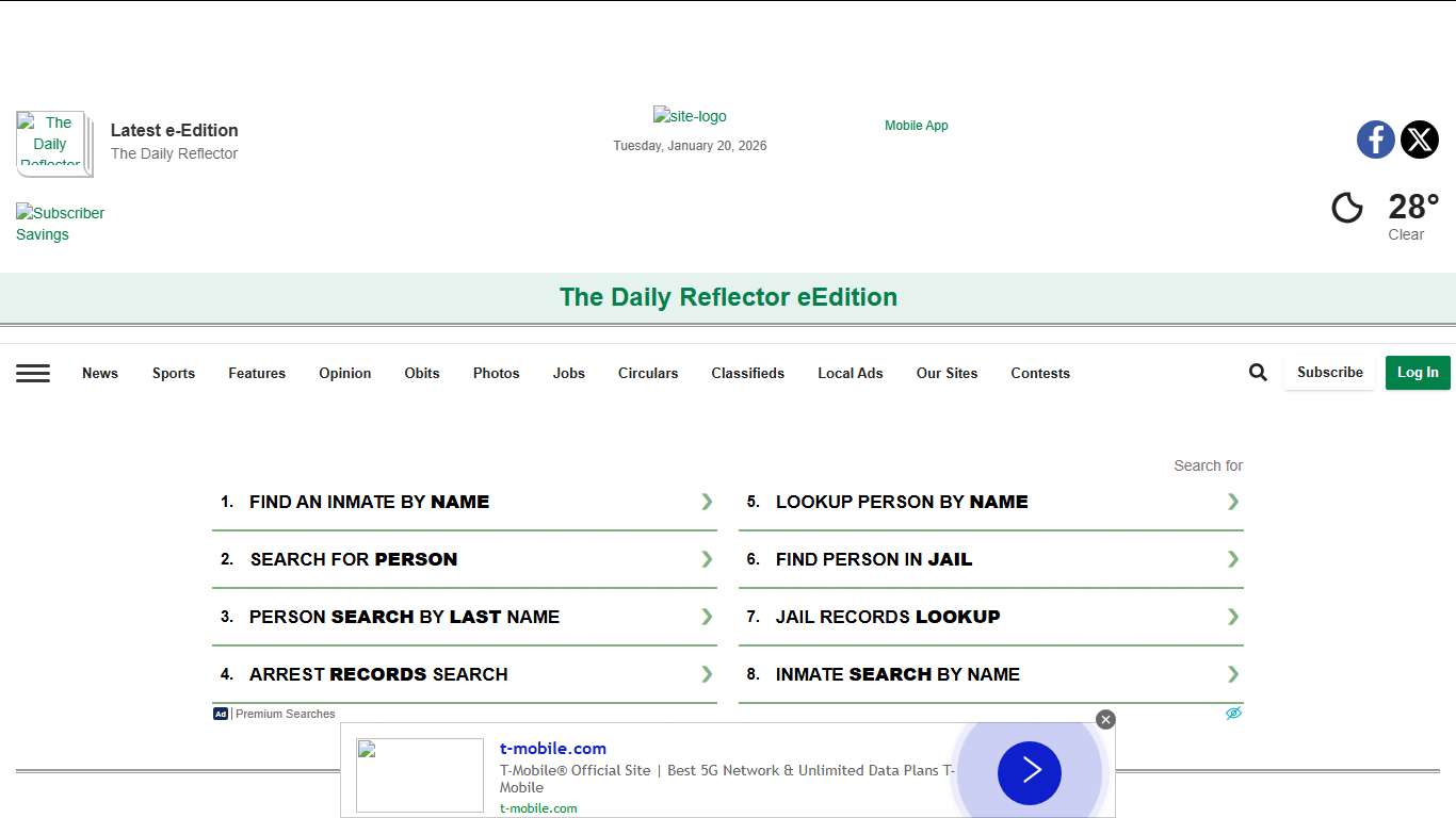 Jail Bookings | reflector.com